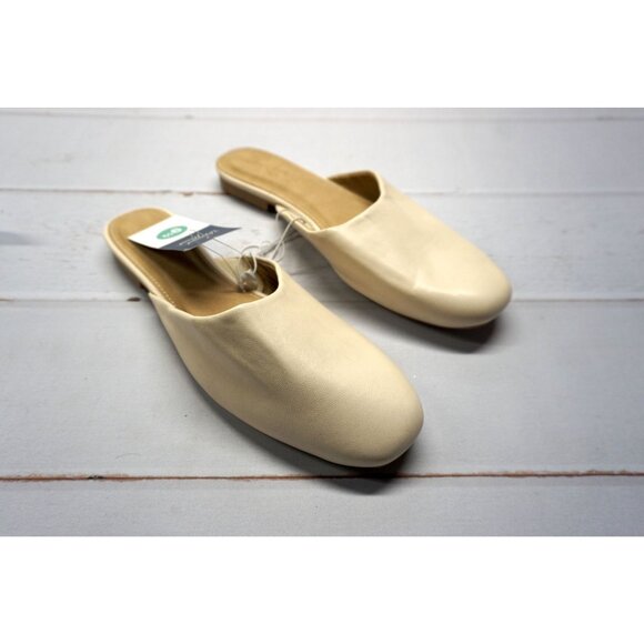 Universal Thread Shoes - Universal Thread Women's Greta/ Cream Slip On Mules - Size 9.5, NWT